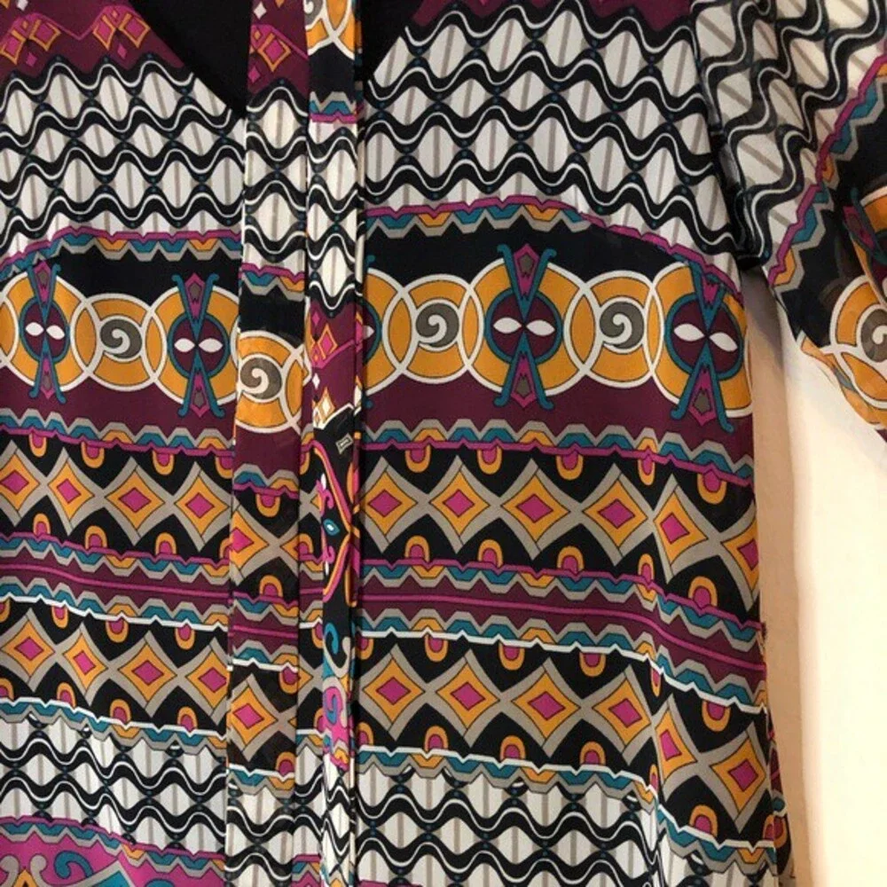 Yahada Boho Multi Color Sheath Mini Dress